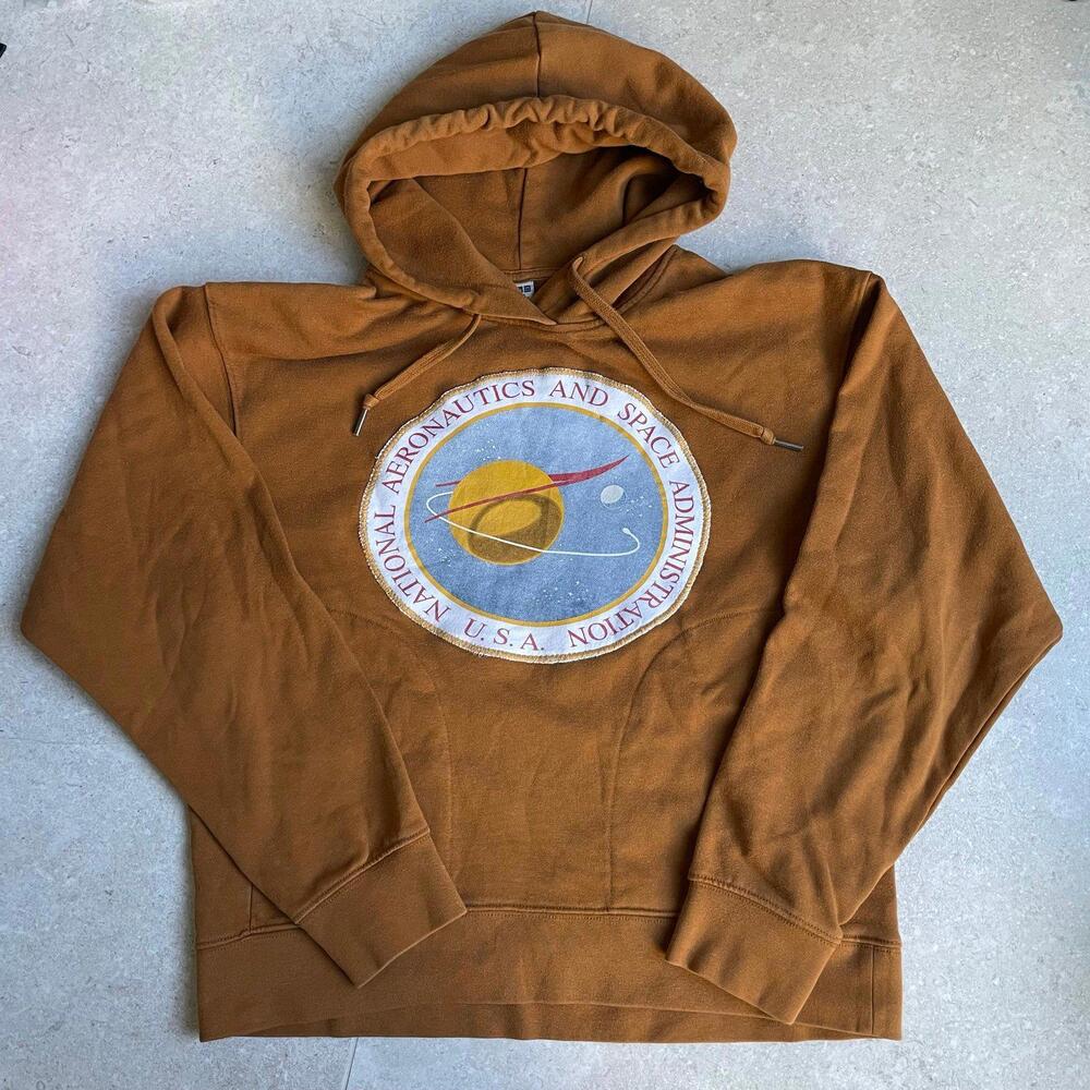 Uniqlo orange burnt nasa hoodie